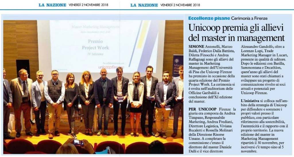 [Video] Premio Project Work 2018 con Unicoop Firenze